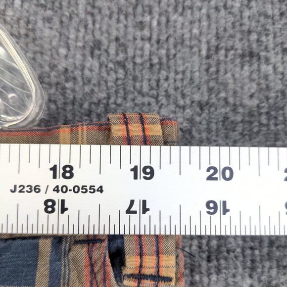 Eddie Bauer Men's Chino Shorts Multicolor Plaid Size 38 100% Cotton Slash Pocket - Picture 8 of 11